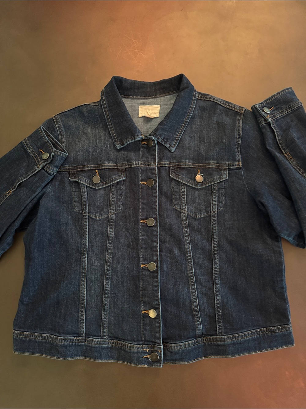 Caslon Denim Jacket in Dark Blue